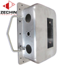 Deep drawn aluminum cover with metal wire bending latch assembly
